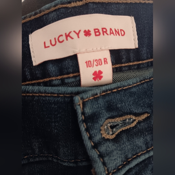 Lucky Brand Mid Rise Straight Jeans, Size 10/30R, Medium Blue - Picture 5 of 10